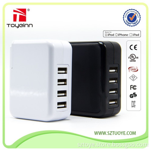 USB Wall Charger, 21W multi port usb charger Converter with US UK EU International Travel Adapter